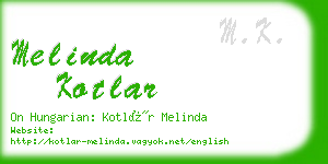 melinda kotlar business card